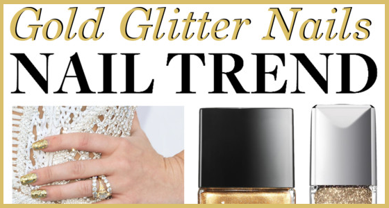 Gold Glitter Nails